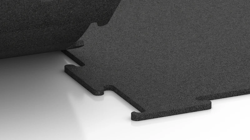 Connexion puzzle découpée sans chanfrein