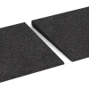 Großaufnahme vom Verbindungssystem von WARCO-Boden 2308 - Rampa di soglia 75 cm im Farbdesign Antracite. Abmessungen 75 x 30 cm | 8 < 25 mm.