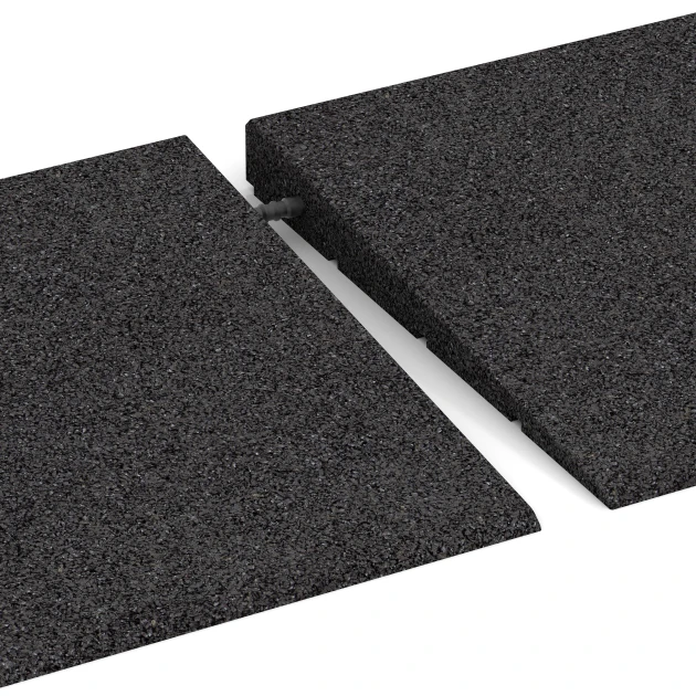 Le gros plan sur le système de connexion des revêtements de sol WARCO 2388 - Rampe de seuil 75 cm en couleur Anthracite. Les dimensions 75 x 30 cm | 8 < 35 mm.