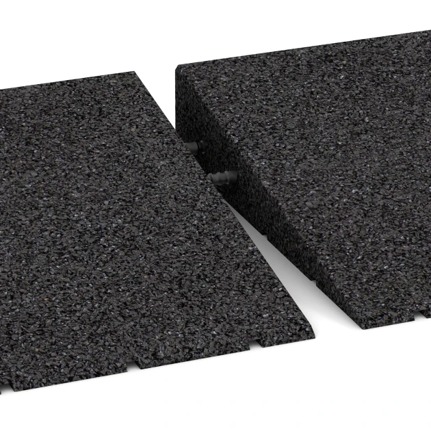 Le gros plan sur le système de connexion des revêtements de sol WARCO 2548 - Rampe de seuil 75 cm en couleur Anthracite. Les dimensions 75 x 30 cm | 8 < 65 mm.