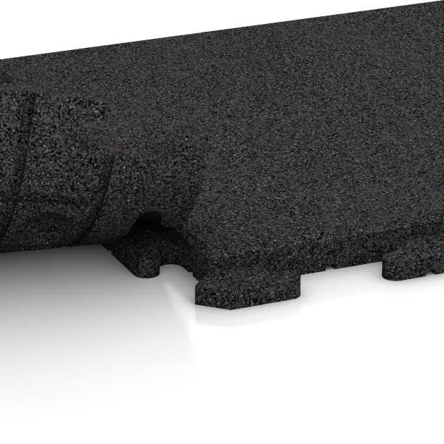 Le gros plan sur le système de connexion des revêtements de sol WARCO 1253 - Dalle de trottoir en couleur Anthracite. Les dimensions 500 x 500 x 30 mm.