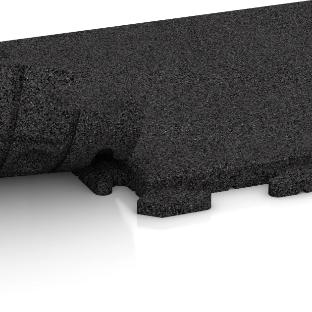 Großaufnahme vom Verbindungssystem von WARCO-Boden 1252 - Piastrella da esterno Classic im Farbdesign Antracite. Abmessungen 50 x 50 x 3 cm | 0,25 m².