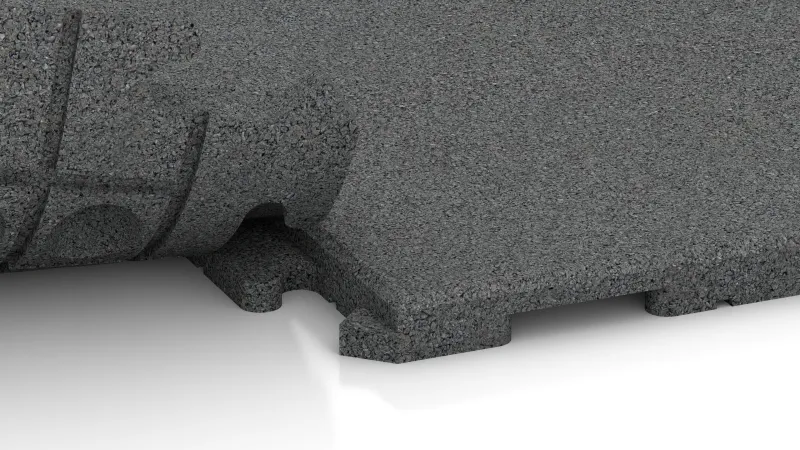 Giunzione puzzle nascosta con smusso arrotondato