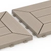 Großaufnahme vom Verbindungssystem von WARCO-Boden 6350 - Kassettenmuster – Klickfliese im Farbdesign Vanille. Abmessungen 30 x 30 x 2 cm.