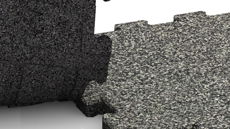 Ausgeschnittene Puzzleverbindung ohne Fase