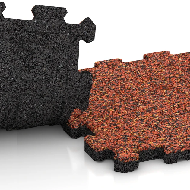 Le gros plan sur le système de connexion des revêtements de sol WARCO 5743 - Dalle clipsable pour sol d’exposition en couleur Etna. Les dimensions 30,6 x 30,6 x 2 cm | 0,094 m².