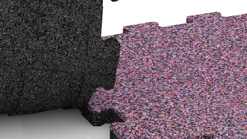 Connexion puzzle découpée sans chanfrein