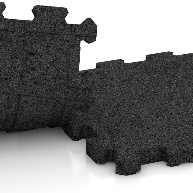 Großaufnahme vom Verbindungssystem von WARCO-Boden 3741 - Mattonella da esterno im Farbdesign Antracite. Abmessungen 30,6 x 30,6 x 2 cm | 0,094 m².