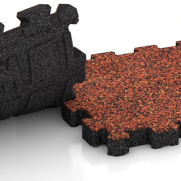 Großaufnahme vom Verbindungssystem von WARCO-Boden 4277 - Mattonella da esterno im Farbdesign Etna. Abmessungen 30,6 x 30,6 x 3 cm | 0,094 m².