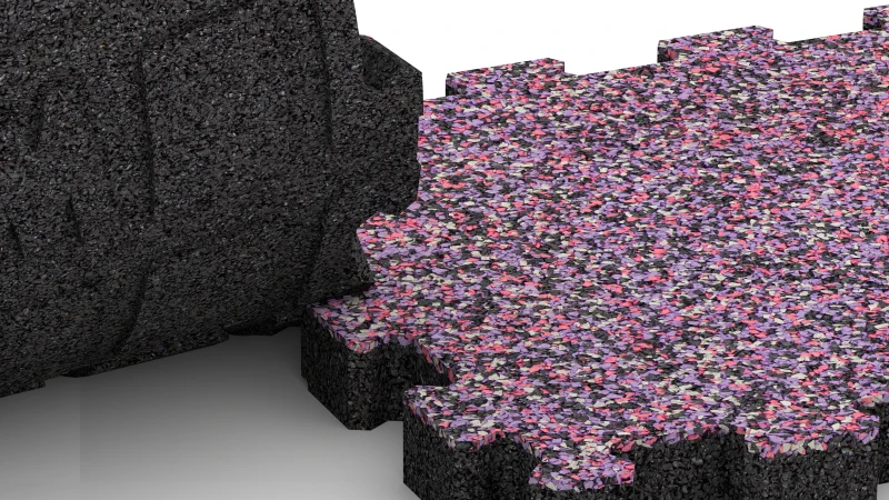 Ausgeschnittene Puzzleverbindung ohne Fase