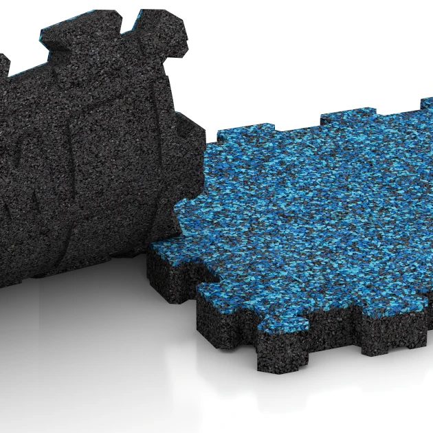 Großaufnahme vom Verbindungssystem von WARCO-Boden 5419 - Pavimento bordo piscina senza fughe im Farbdesign Atlantico. Abmessungen 30,6 x 30,6 x 3 cm | 0,094 m².