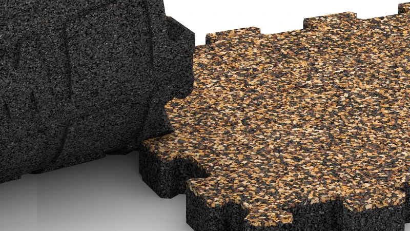 Connexion puzzle découpée sans chanfrein