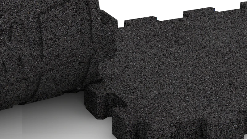 Connexion puzzle découpée sans chanfrein