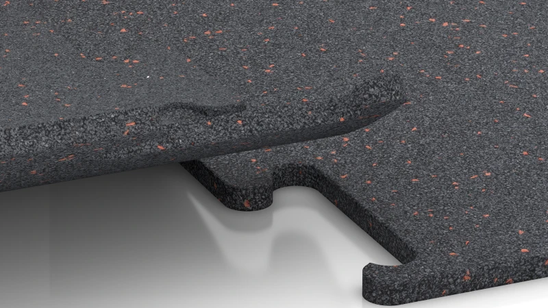 Connexion puzzle découpée sans chanfrein