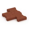 Großaufnahme vom Verbindungssystem von WARCO-Boden 7069 - Autobloccanti im Farbdesign Rosso mattone. Abmessungen 20 x 16,5 x 4,5 cm | 0,0278 m².