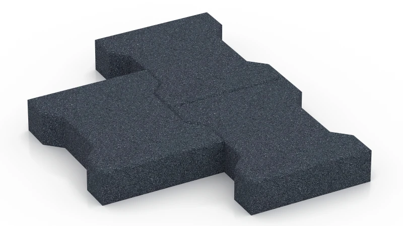 Assemblage en forme de demi-T – Pavé autobloquant