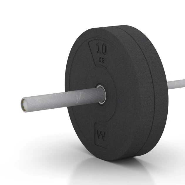 Großaufnahme vom Verbindungssystem von WARCO-Boden 6085 - Bumper Plate im Farbdesign Antracite. Abmessungen 10 kg | ø 45,4 x 5,85 cm.