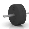 Großaufnahme vom Verbindungssystem von WARCO-Boden 6089 - Bumper Plate Slim im Farbdesign Antracite. Abmessungen 20 kg | ø 45,4 x 8,61 cm.
