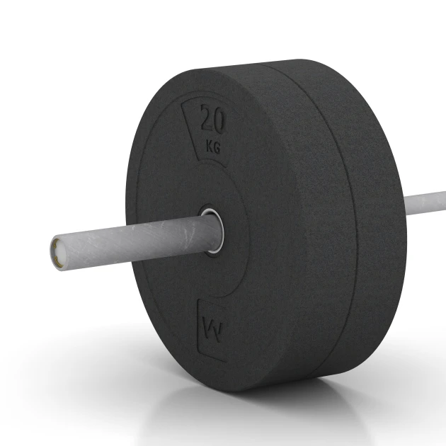 Großaufnahme vom Verbindungssystem von WARCO-Boden 6089 - Bumper Plate Slim im Farbdesign Antracite. Abmessungen 20 kg | ø 45,4 x 8,61 cm.