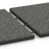 Großaufnahme vom Verbindungssystem von WARCO-Boden 6413 - Fallschutzplatte – 90 cm im Farbdesign Dunkelgrauer Granit. Abmessungen 50 x 50 x 3 cm | 0,25 m².
