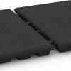 Großaufnahme vom Verbindungssystem von WARCO-Boden 6291 - Fallschutzplatten im Farbdesign Anthrazit. Abmessungen 50 x 50 x 4,8 cm.