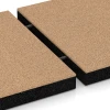 Großaufnahme vom Verbindungssystem von WARCO-Boden 6270 - Piastrella antitrauma – 180 cm im Farbdesign Beige sabbia. Abmessungen 50 x 50 x 6 cm.