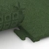 Le gros plan sur le système de connexion des revêtements de sol WARCO 7054 - Dalle en caoutchouc Linea en couleur Vert herbe. Les dimensions 50 x 50 x 3 cm | 0,25 m².