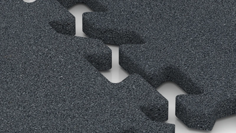 Puzzleverbindung mit leicht gerundeter Fase