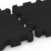 Großaufnahme vom Verbindungssystem von WARCO-Boden 6309 - Piastra antitrauma ad incastro puzzle im Farbdesign Antracite. Abmessungen 50 x 50 x 6 cm | 0,25 m².