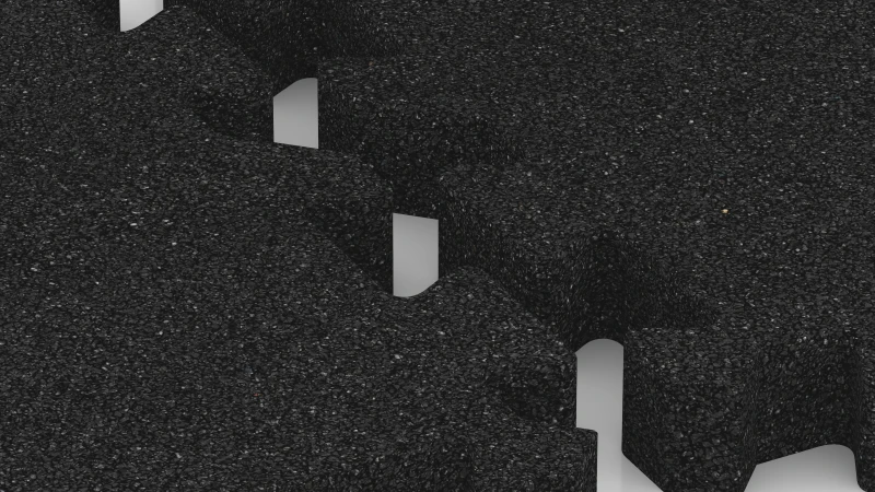 Puzzleverbindung mit leicht gerundeter Fase