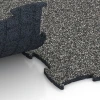 Großaufnahme vom Verbindungssystem von WARCO-Boden 6805 - Hundesportboden im Farbdesign Dunkelgrauer Granit. Abmessungen 97,1 x 97,1 × 1,8 cm.