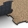 Großaufnahme vom Verbindungssystem von WARCO-Boden 6835 - Fitness Active pavimento im Farbdesign Terracotta. Abmessungen 97,1 x 97,1 × 1,8 cm.