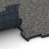 Großaufnahme vom Verbindungssystem von WARCO-Boden 6850 - Fitness Active Floor System im Farbdesign Dunkelgrauer Granit. Abmessungen 97,1 x 97,1 x 2,8 cm.