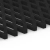 Großaufnahme vom Verbindungssystem von WARCO-Boden 7009 - Griglia antitrauma prato im Farbdesign Antracite. Abmessungen 100 x 100 x 4 cm.