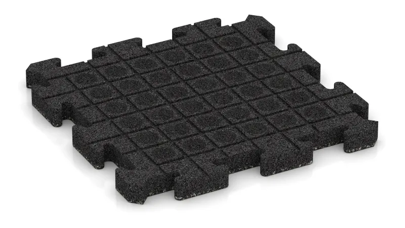 Canaux de drainage et dômes en disposition carrée