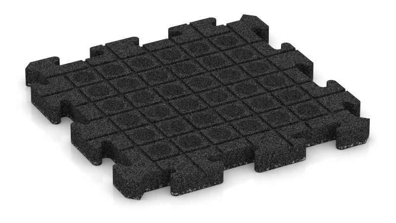 Canaux de drainage et dômes en disposition carrée