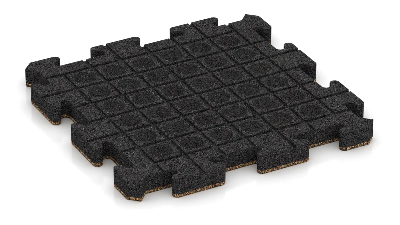 Quadratisch angeordnete Drainagekanäle und Kuppeln