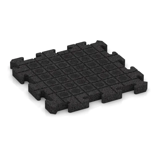 Aufsicht auf die Unterseite, also die Bodenseite von WARCO-Formteil 4185 - Pavimentazione sportiva in gomma im Format 500 x 500 x 40 mm.