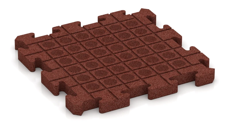 Canaux de drainage et dômes en disposition carrée