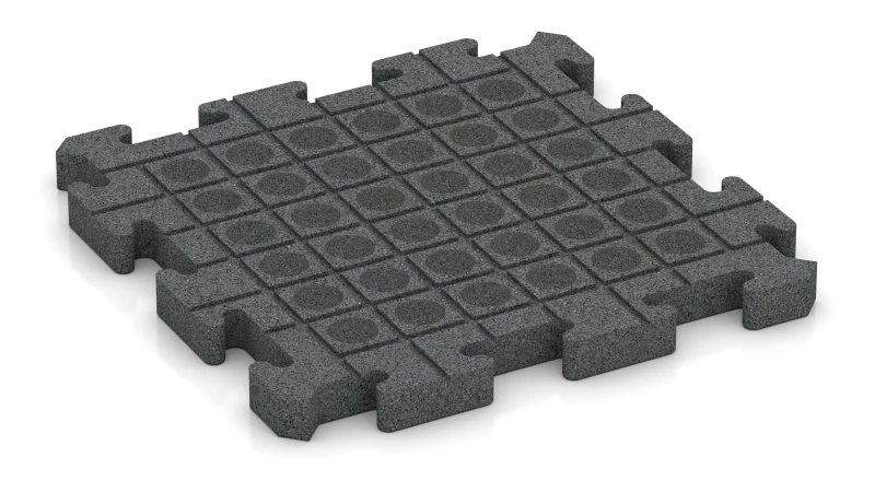 Canali di drenaggio e cupole in disposizione quadrata