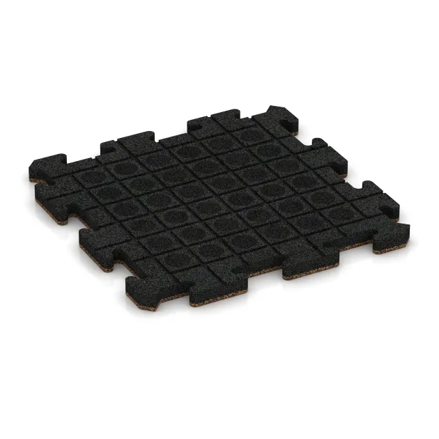 Aufsicht auf die Unterseite, also die Bodenseite von WARCO-Formteil 4116 - Ballspielplatte HD im Format 500 x 500 x 30 mm.