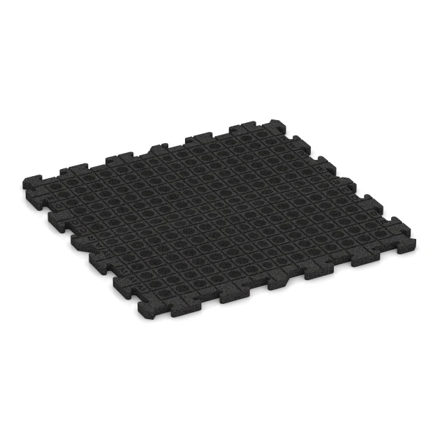 Aufsicht auf die Unterseite, also die Bodenseite von WARCO-Formteil 3324 - Pavimento per parco giochi im Format 100 x 100 x 3 cm | 1,00 m².