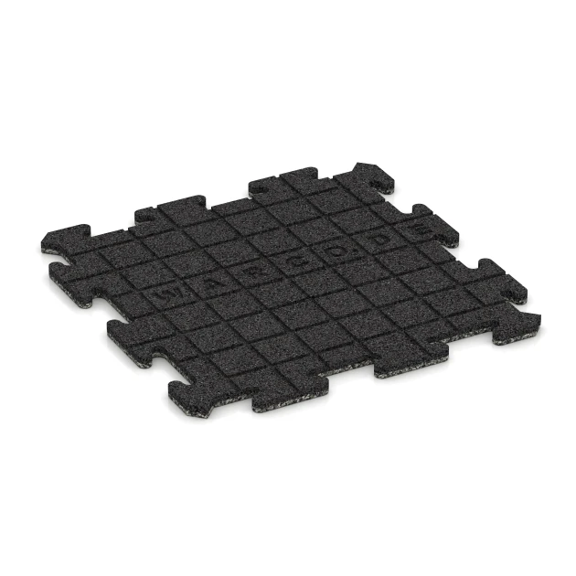 Aufsicht auf die Unterseite, also die Bodenseite von WARCO-Formteil 0139 - Tappetino fitness 18 mm im Format 50 x 50 x 1,8 cm | 0,25 m².