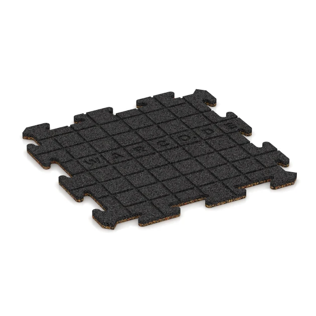 La vue du dessous ou de la face inférieure, c’est-à-dire la face inférieure de la pièce moulée WARCO 3873 - Dalle polyvalente pour chiens au format 50 x 50 x 1,8 cm | 0,25 m².