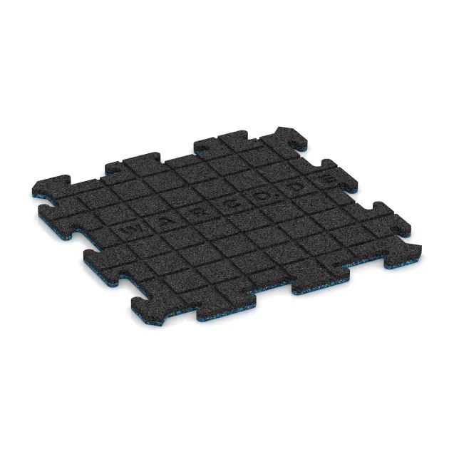 Aufsicht auf die Unterseite, also die Bodenseite von WARCO-Formteil 0064 - Tappeto da gioco im Format 500 x 500 x 18 mm.