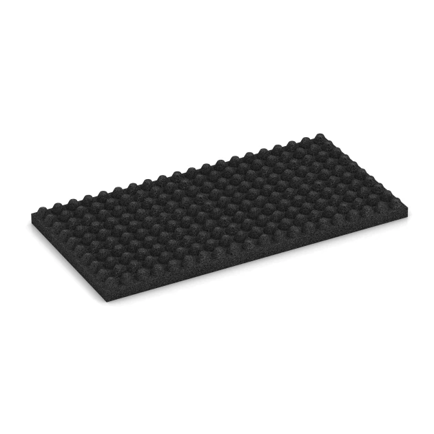 La vue du dessous ou de la face inférieure, c’est-à-dire la face inférieure de la pièce moulée WARCO 3643 - Tapis d’écurie de luxe au format 100 × 50 × 5,5 cm.