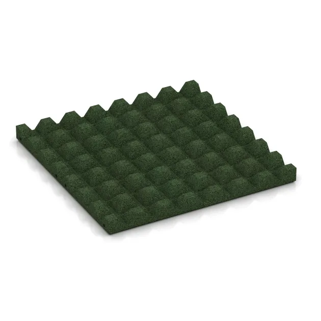 Aufsicht auf die Unterseite, also die Bodenseite von WARCO-Formteil 0618 - Lastra di protezione murale im Format 500 x 500 x 40 mm.