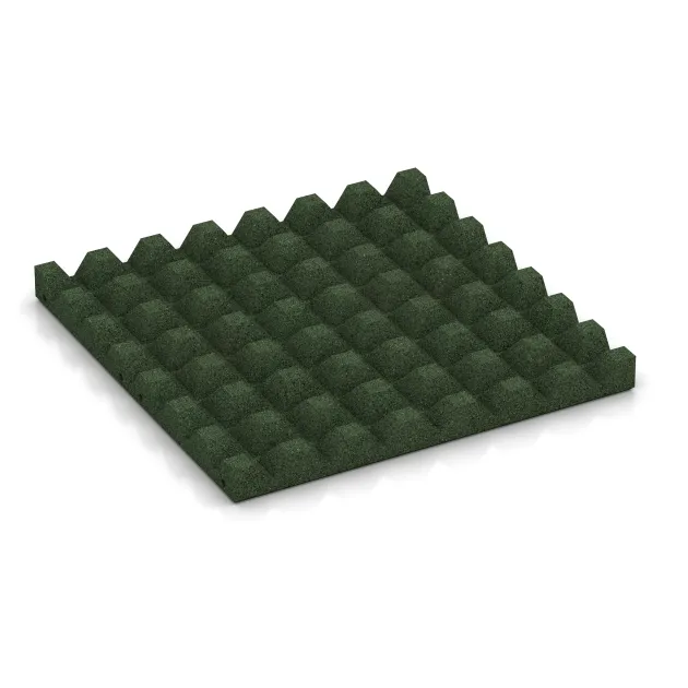Aufsicht auf die Unterseite, also die Bodenseite von WARCO-Formteil 0656 - Lastra di protezione murale im Format 500 x 500 x 45 mm.