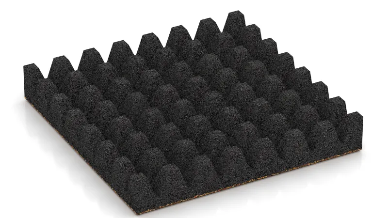 Struttura con tronchi di piramide alti 50 mm