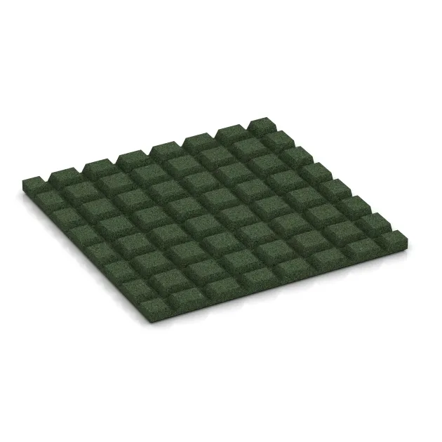 La vue du dessous ou de la face inférieure, c’est-à-dire la face inférieure de la pièce moulée WARCO 0528 - Plaque de protection murale au format 500 x 500 x 25 mm.